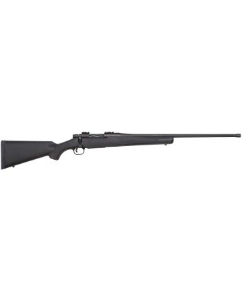 Mossberg 28243 PatriotFull Size 6.5 PRC 4+1 24" Matte Blued Fluted Threaded Barrel, Drilled &amp; Tapped Matte Blued Stainless Steel Receiver, Black Fixed Synthetic Stock