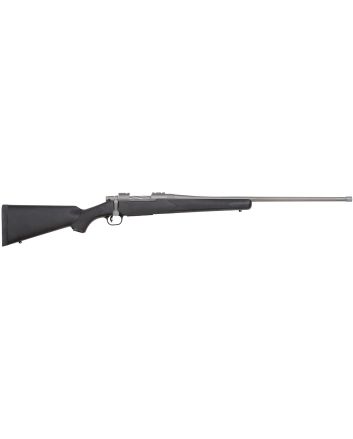 Mossberg 28245 PatriotFull Size 6.5 PRC 4+1 24" Stainless Cerakote Fluted Threaded Barrel, Drilled &amp; Tapped Stainless Cerakote Receiver, Black Fixed Synthetic Stock