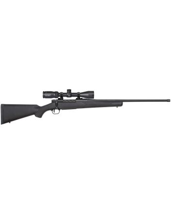 Mossberg 28249 Patriot w/Optic 7mm PRC 3+1 24" Matte Blued Threaded Barrel, Matte Blued Drilled &amp; Tapped Receiver, Fixed Black Synthetic Stock, Vortex Crossfire II 3-9x40mm