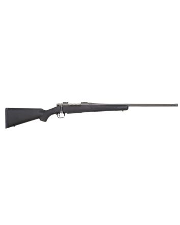 Mossberg 28259 PatriotFull Size 450 Bushmaster 4+1 20" Stainless Cerakote Fluted Threaded Barrel, Drilled &amp; Tapped Stainless Cerakote Receiver, Black Fixed Synthetic Stock