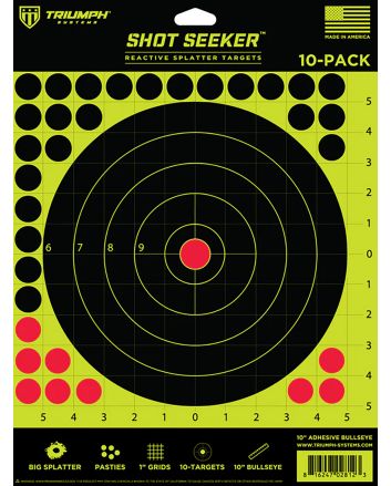 Triumph Systems 090010002 Shot SeekerSelf-Adhesive Black/Yellow/Red Paper 10 Pack