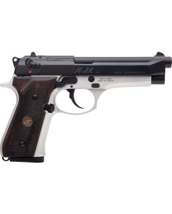 Derya Firearms 15LTTMELIK9TR Melik9mm 15+1 4.90" Black Melonite Steel Barrel, Black Melonite Serrated Steel Slide, Silver Anodized Aluminum Frame, Dark Walnut Grip