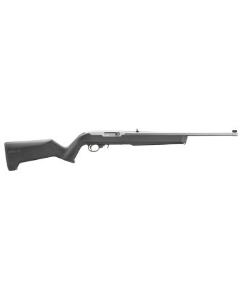 Ruger 31224 10/22Carbine 22 LR 10+1 18.50" Clear Satin Stainless Steel Barrel, Drilled &amp; Tapped Stainless Steel Receiver, Black Textured Magpul MOE X-22 w/M-LOK Synthetic Stock