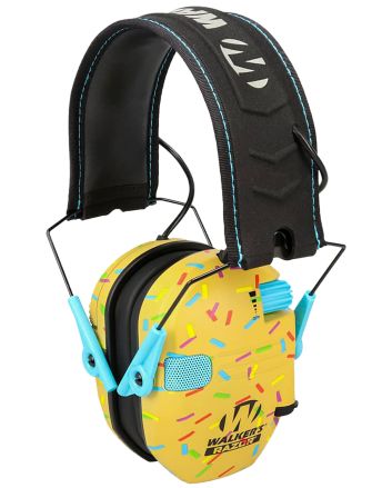 Walker's GWPRSEMSPRNKB Razor Slim Electronic Muff 23 dB Over the Head Sprinkles