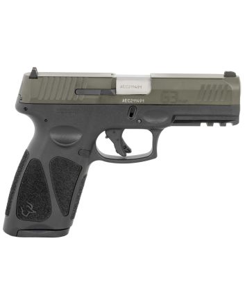 Taurus 1-G3B94B G3Full Size Frame 9mm 17+1 4" Matte Stainless Steel Barrel, OD Green Serrated Alloy Steel Slide, Black Polymer Frame w/Picatinny Rail, Textured Grip