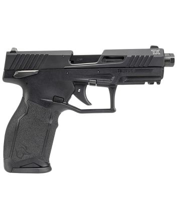 Taurus 1-2TX22141-15 2TXFull Size Frame 22 LR 15+1 4.60" Matte Black Threaded Barrel, Black Anodized Serrated Slide, Matte Black Polymer Frame w/Picatinny Rail, Textured Grip