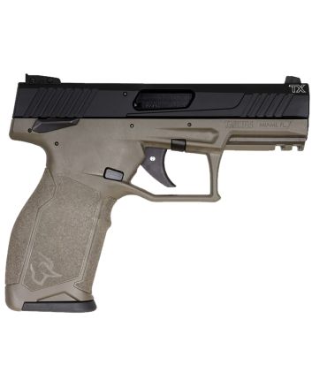 Taurus 1-2TX22141O 2TXFull Size Frame 22 LR 22+1 4.60" Matte Black Threaded Barrel, Black Anodized Serrated Slide, OD Green Polymer Frame w/Picatinny Rail, Textured Grip