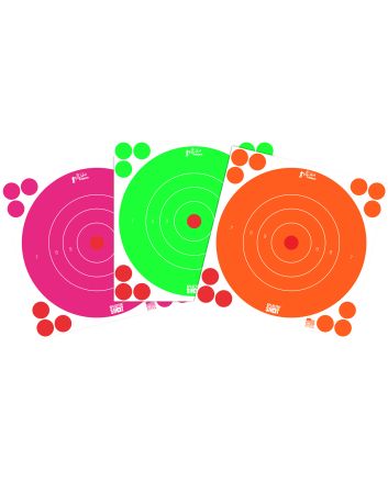 Pro-Shot 8BFL6COMBO SplatterShot8" Bullseye Self-Adhesive Orange/Pink/Green 6 Pack