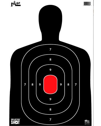 Pro-Shot SILH8PK SplatterShotHanging Heavy Paper 12" x 18" Black/Red 8 Pack