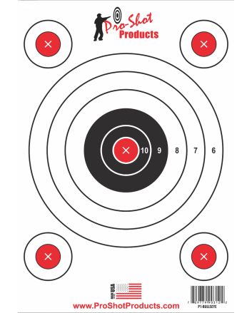Pro-Shot P1BULLSEYE SplatterShotHanging Heavy Paper 9" x 13" 6 Pack