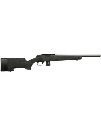 Bergara Rifles BMR007 BMR-X22 LR 10+1 18" Blued Heavy Threaded Barrel, Blued Picatinny Rail Receiver, Adj LOP Green w/Black Webbing Synthetic Stock