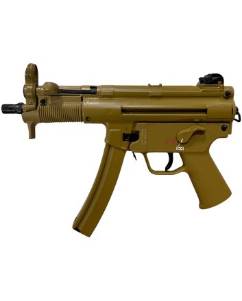 HK 81001076 SP5K-PDW RAL8000 9mmx19 30+1 4.53" Black Navy-Style Threaded Barrel, Flat Dark Earth Earth Cerakote Steel Receiver &amp; Frame, FDE Polymer Grip, 2 Magazines