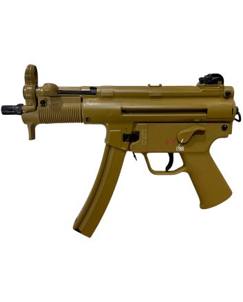 HK 81001077 SP5K-PDW RAL8000 9mmx19 10+1 4.53" Black Navy-Style Threaded Barrel, Flat Dark Earth Earth Cerakote Steel Receiver &amp; Frame, FDE Polymer Grip, 2 Magazines