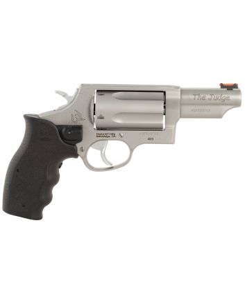 Taurus 2-441039TVL Judge w/Laser Compact 45 Colt (Long Colt)/410 Bore 2.50" Chamber 5rd 3" Stainless Steel Barrel, Cylinder &amp; Stainless Steel Frame, Viridian Laser, Transfer Bar Safety