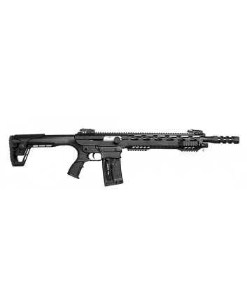 Gforce Arms GF991220DLX GF99 Deluxe 12 Gauge 5+1 20" Black Threaded Barrel, Black Cerakote Picatinny Rail Receiver, Adjustable Black Synthetic Stock