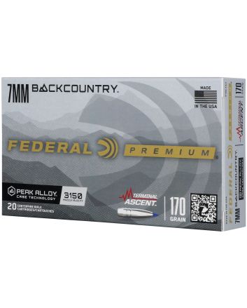 Federal P7BCTA32 BackCountry7mm BC 170gr Terminal Ascent 20 Per Box/10 Case