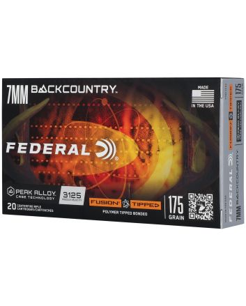 Federal F7BCTFS2 BackCountry7mm BC 175gr Tipped Fusion 20 Per Box/10 Case
