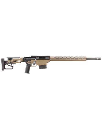 Ruger 18104 Precision308 Win 10+1 20" Black Threaded Barrel, Smoked Bronze Cerakote Picatinny Rail Steel Receiver, M-LOK Handguard, Adj Folding Black Stock, Magpul K2-XL Grip