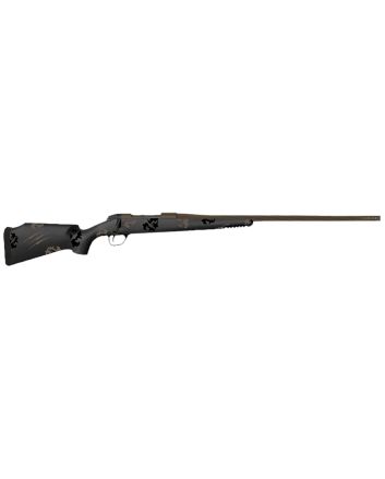 Fierce Firearms TWTROG300PRC20BT Twisted TI Rogue 300 PRC 20" Black Cerakote Steel Threaded Barrel, Black Cerakote Drilled &amp; Tapped Titanium Receiver, LR Negative Comb Trophy Camo Carbon Fiber Stock