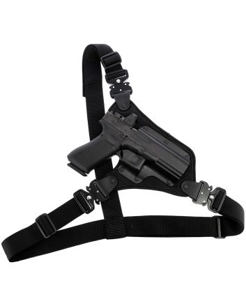 Galco HR166B High Ready Chest Holster Fits Chest Up To 58" Black Kydex/Nylon Fits Ruger .357 Blackhawk 5.50" Right Hand