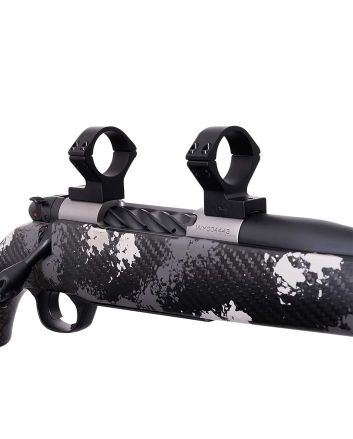 Weatherby TRBVLAS1 Scope Mount/Ring ComboMatte Black Alloy 1" Tube, Weatherby Mark V Medium Rings Standard 6-Lug Action
