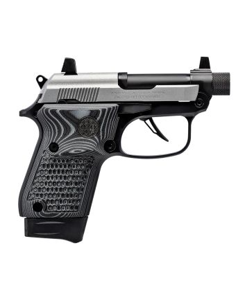 Beretta USA J20X22R8M3 20X Bobcat Bug Out Bag Micro Frame 22 LR 8+1 2.80" Black Threaded Tip-Up Barrel, Inox ELS/Serrated Slide, Black Polymer Frame w/Beavertail, Helica Texture Grip
