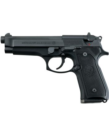 Beretta USA J92F300CA 92FS *CA Compliant Full Size Frame 9mm Luger 10+1 4.90" Black Steel Barrel, Black Bruniton Serrated Steel Slide, Black Bruniton Aluminum Frame w/Beavertail, Ambidextrous, US Made