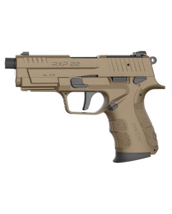 Retay USA RXP22FDE13TH RXP22 LR 13+1 4" Black Threaded Barrel, Flat Dark Earth Cerakote RMR/RMSc Optic Ready/Serrated Slide, Flat Dark Earth Cerakote Polymer Frame w/Accessory Rail, Textured Grip