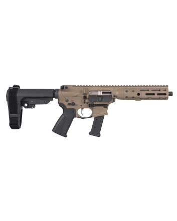 LWRC ICP9CK8SBA3 IC-99mm Luger 8.50" 33+1 Black Nitride Threaded Barrel, Flat Dark Earth Anodized Aluminum Picatinny Rail Receiver, SB Tactical SBA3 Brace, LWRC Ultra Combat Grip, Ambidextrous