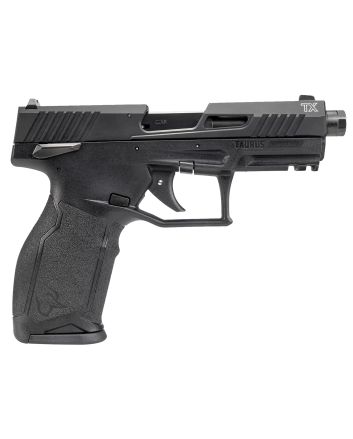 Taurus 1-2TX22141-10 2TXFull Size Frame 22 LR 10+1 4.60" Matte Black Threaded Barrel, Black Anodized Serrated Slide, Matte Black Polymer Frame w/Picatinny Rail, Textured Grip