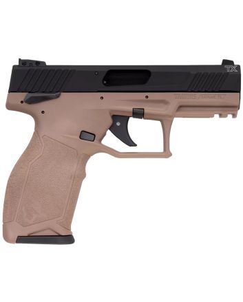 Taurus 1-2TX22141F-10 2TXFull Size Frame 22 LR 10+1 4.60" Matte Black Threaded Barrel, Black Anodized Serrated Slide, Flat Dark Earth Polymer Frame w/Picatinny Rail, Textured Grip