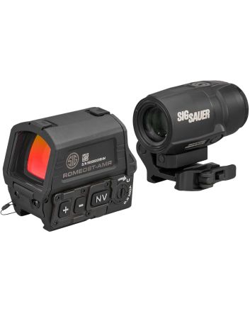 Sig Sauer Electro-Optics SORJ8T101 Romeo8T- AMR W/Juliet3T Micro Magnifier Black 1x40mm/3x22mm Quad Ballistic Circle Dot 2.0 Reticle