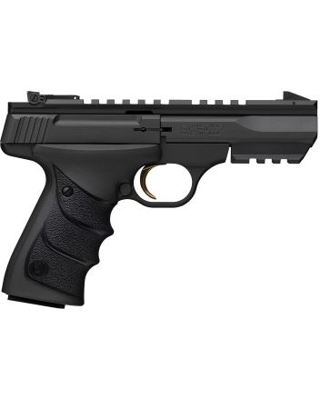 Browning 051602490 Buck Mark Black Label URX 22 LR 10+1 5.50" Matte Blued Contoured Barrel, Matte Black Serrated Slide, Matte Black Aluminum Frame w/Picatinny Rail, Black UFX Overmolded Grip