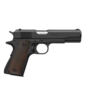 Browning 051063490 1911-22 A1 Full Size Frame 22 LR 10+1 4.25" Stainless Steel Barrel, Matte Black Serrated Slide, Matte Black Aluminum Frame, Brown Composite Grip