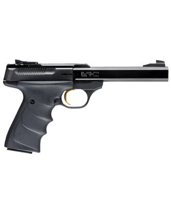 Browning 051407490 Buck Mark Standard *CA Compliant 22 LR 10+1 5.50" Slab Side Barrel, Matte Black Serrated Steel Slide &amp; Aluminum Frame, Black Overmolded Grips