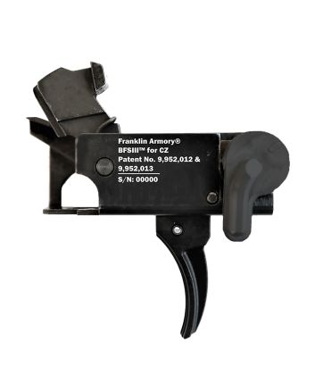 Franklin Armory 0650000BLKBFSIII Black Curved Fits CZ Scorpion Style Ambidextrous