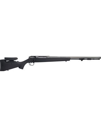 Traditions CR94660440 NitroBolt50 Cal 24" Tungsten Cerakote Fluted Threaded Barrel, Adj Cheek Piece &amp; LOP Black Synthetic Stock