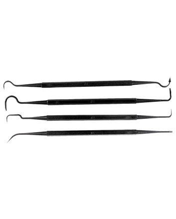 Tapco TAP22015 Gun Pick Tool Set Black Cleaning 4 Pack