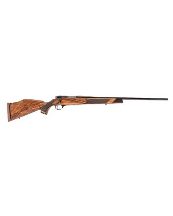 Weatherby MDX01N224WR4T Mark V Deluxe Varmintmaster 224 Wthby Mag Threaded Barrel, Drilled &amp; Tapped Steel Receiver, Monte Carlo High Gloss Walnut Wood Stock