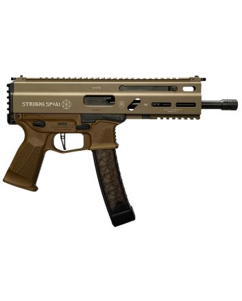 Grand Power 197892004763 SP9A1 Stribog 9mm Luger 30+1 8" Black Threaded Barrel, M-LOK Handguard, Flat Dark Earth Aluminum Picatinny Rail Receiver, FDE Polymer Grip, Thread Protector
