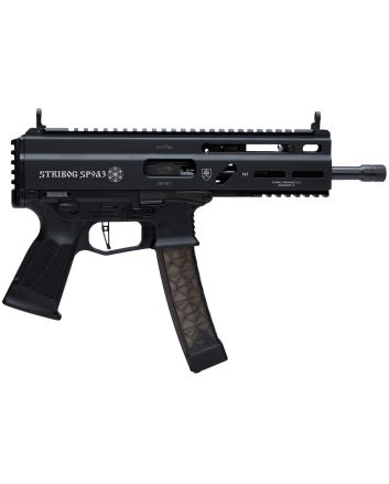 Grand Power 8588005808538 SP9A3 Stribog 9mm Luger 30+1 8" Black Threaded Barrel, M-LOK Handguard, Black Aluminum Picatinny Rail Receiver, Rear Picatinny Rail, Black Polymer Grips