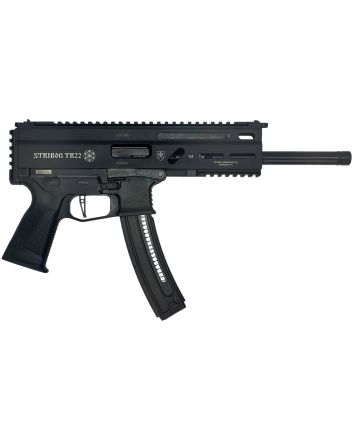 Grand Power 8588005808606 TR22 Stribog 22 LR 25+1 8" Black Threaded Barrel, Black Picatinny Rail Receiver, Black Aluminum Frame w/Lower &amp; Rear Picatinny Rail,Black Polymer Grips