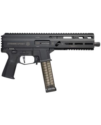 Grand Power 810091157152 SP10A3 Stribog 10mm Auto 20+1 8" Black Threaded Barrel, Black Aluminum Picatinny Rail Receiver, Black Polymer Grip, Thread Protector