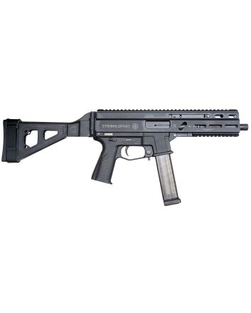 Grand Power 197892004848 SP10A3 Stribog 10mm Auto 20+1 8" Black Threaded Barrel, Black Aluminum Picatinny Rail Receiver, Black Polymer SB Tactical Brace, Black Polymer Grip, Thread Protector