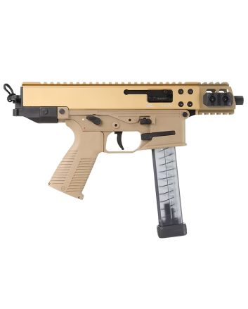 B&amp;T Firearms BT-450008-CT GHM9mm Luger 30+1 4.30" Black 3-Lug Threaded Barrel, Coyote Tan Cerakote Aluminum/Polymer Picatinny Rail Receiver, Polymer Grip, Ambidextrous
