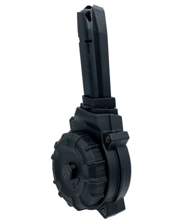ProMag DRMA56 50rds Drum 9mm Fits Browning Hi-Power Black Polymer