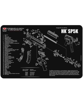 TekMat TEKR17HKSP5K HK SP5K Cleaning Mat Black/White Rubber 11"x17" HK SP5K Parts Diagram