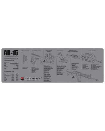 TekMat TEKR36AR15GY AR-15 Cleaning Mat Gray Rubber 12"x36" AR-15 Parts Diagram