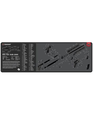TekMat TEKR36KELSUB2 Kel-Tec SUB2000 Cleaning Mat Black/White Rubber 12"x36" Kel-Tec SUB2000 Parts Diagram