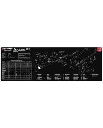 TekMat TEKR36REM700 Remington 700 Cleaning Mat Black/White Rubber 12"x36" Remington 700 Parts Diagram